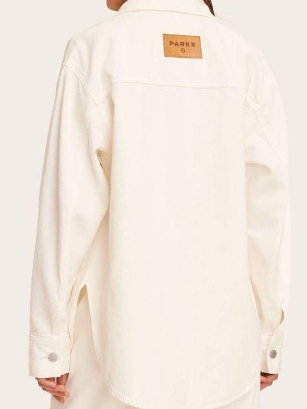 Parke x Target Cream Oversized Shacket